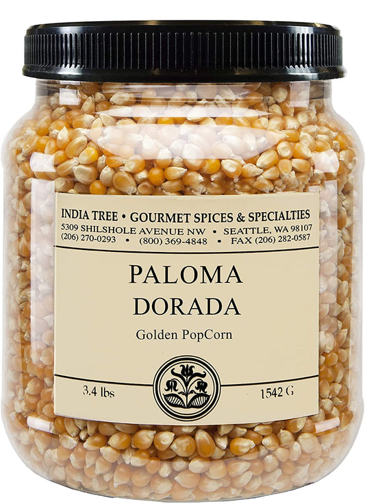 India Tree Paloma Dorada (Golden) PopCorn, 3.4 lb (Pack of 2)