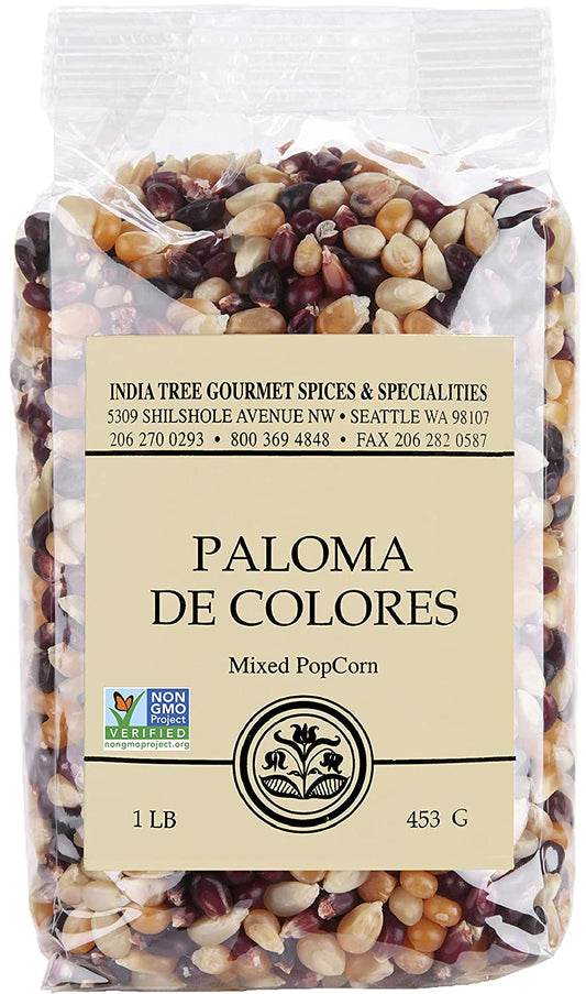 India Tree Paloma de Colores(Mixed) PopCorn, 16 oz (Pack of 4)