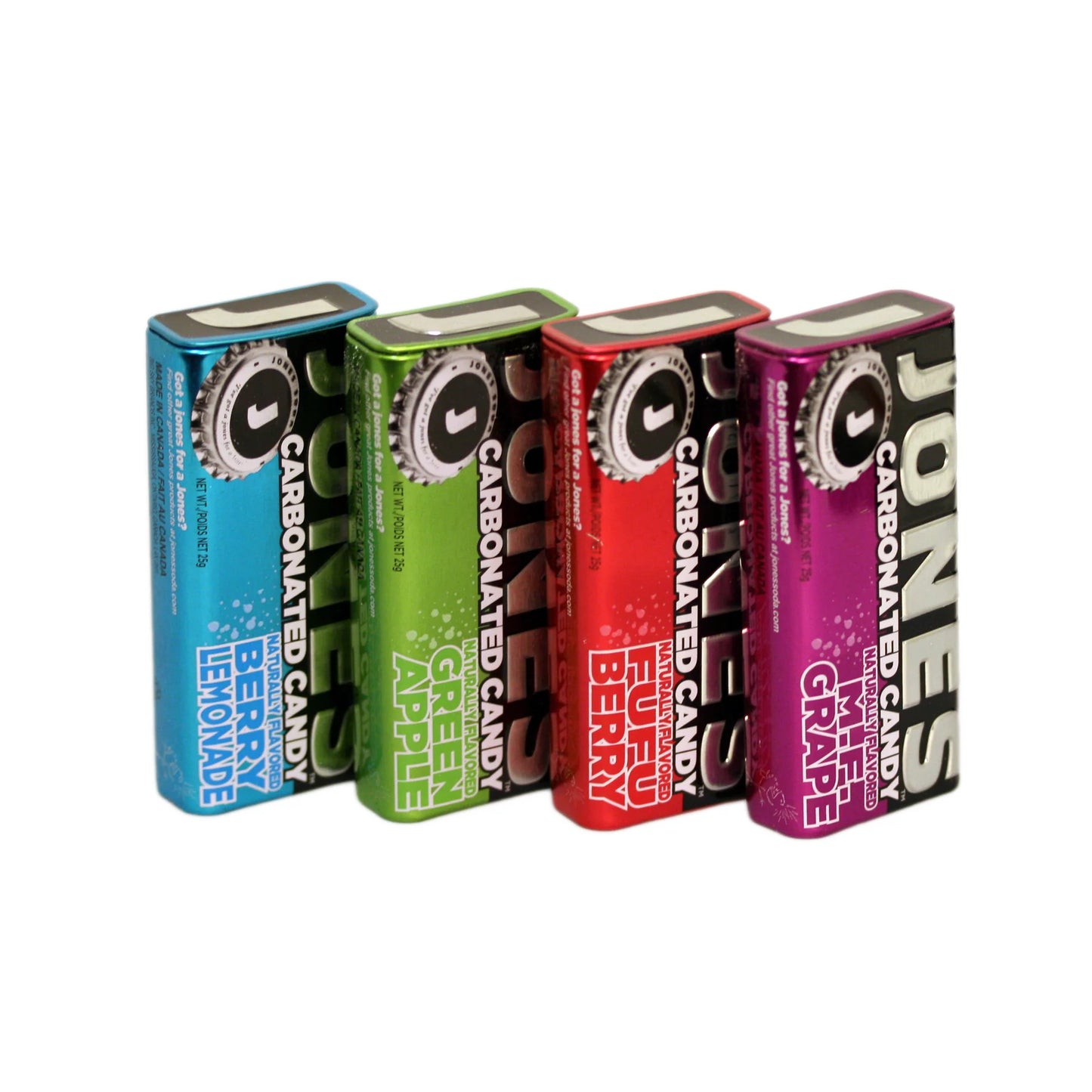 JONES CARBONATED CANDY - 4 FLAVOR PACK
