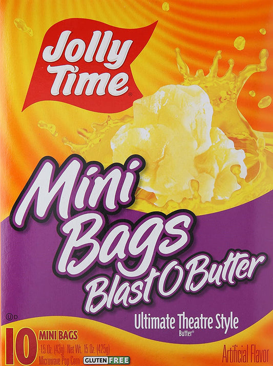 Jolly Time Blast O Butter Mini Bags Microwave Popcorn, 10 ct