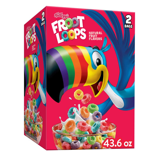 Kellogg's Froot Loops Breakfast Cereal (2 bags)