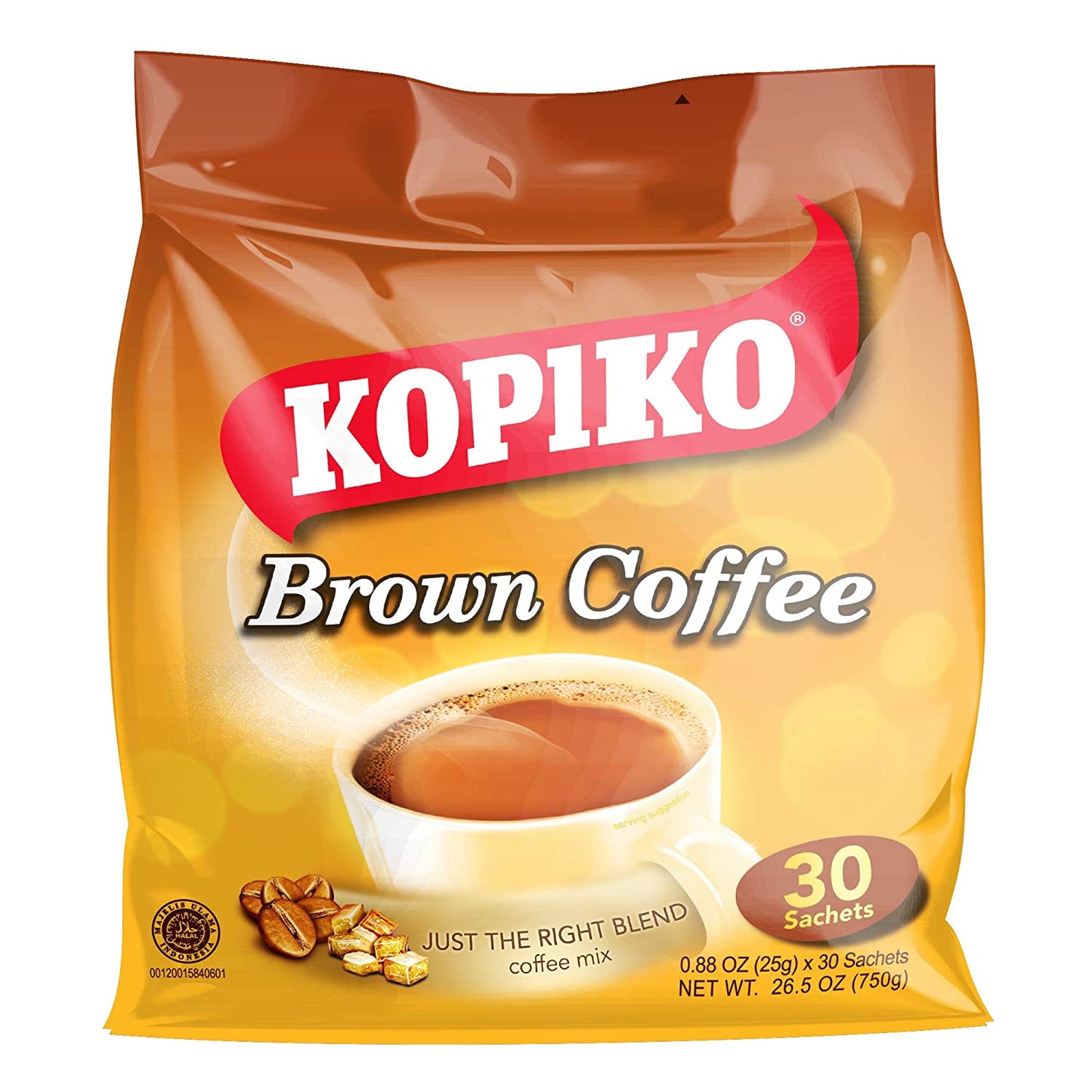 Kopiko Instant 3 In 1 Brown Coffee - 2.65 Ounce (Pack of 30)