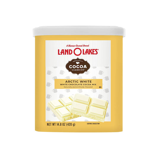 Land O'Lakes Canister Hot Cocoa Mix, Arctic White, 14.8 Ounce
