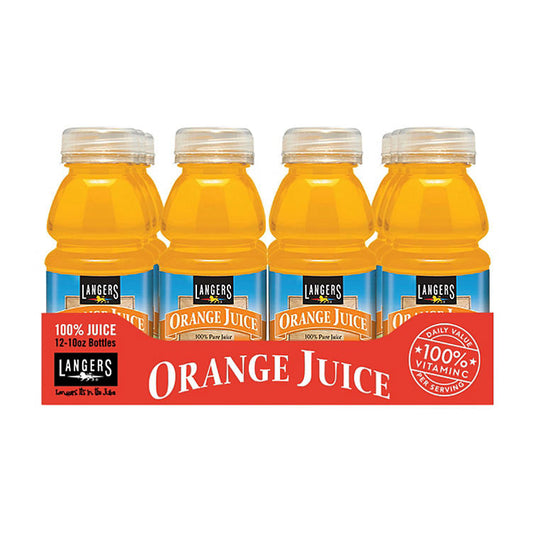 Langers 100% Orange Juice (10 fl. oz., 12 pk.) By Langers Juice Co.|Item # 990008103 4.4 out of 5 stars. Read reviews for average rating value is 4.4 of 5. Read 23 Reviews Same page link. 4.4   (23)