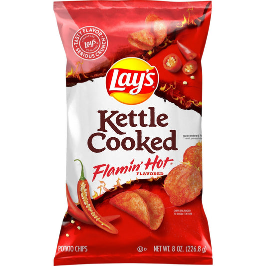 Lays Kettle Cooked Flamin Hot 8oz - USA