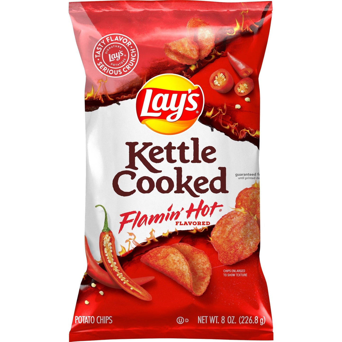 Lays Kettle Cooked Flamin Hot 8oz - USA