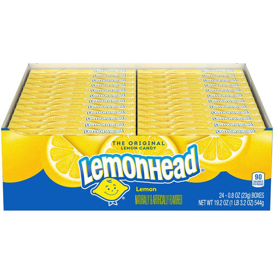 Lemonhead Candy 0.8 Ounce Box Pack of 24