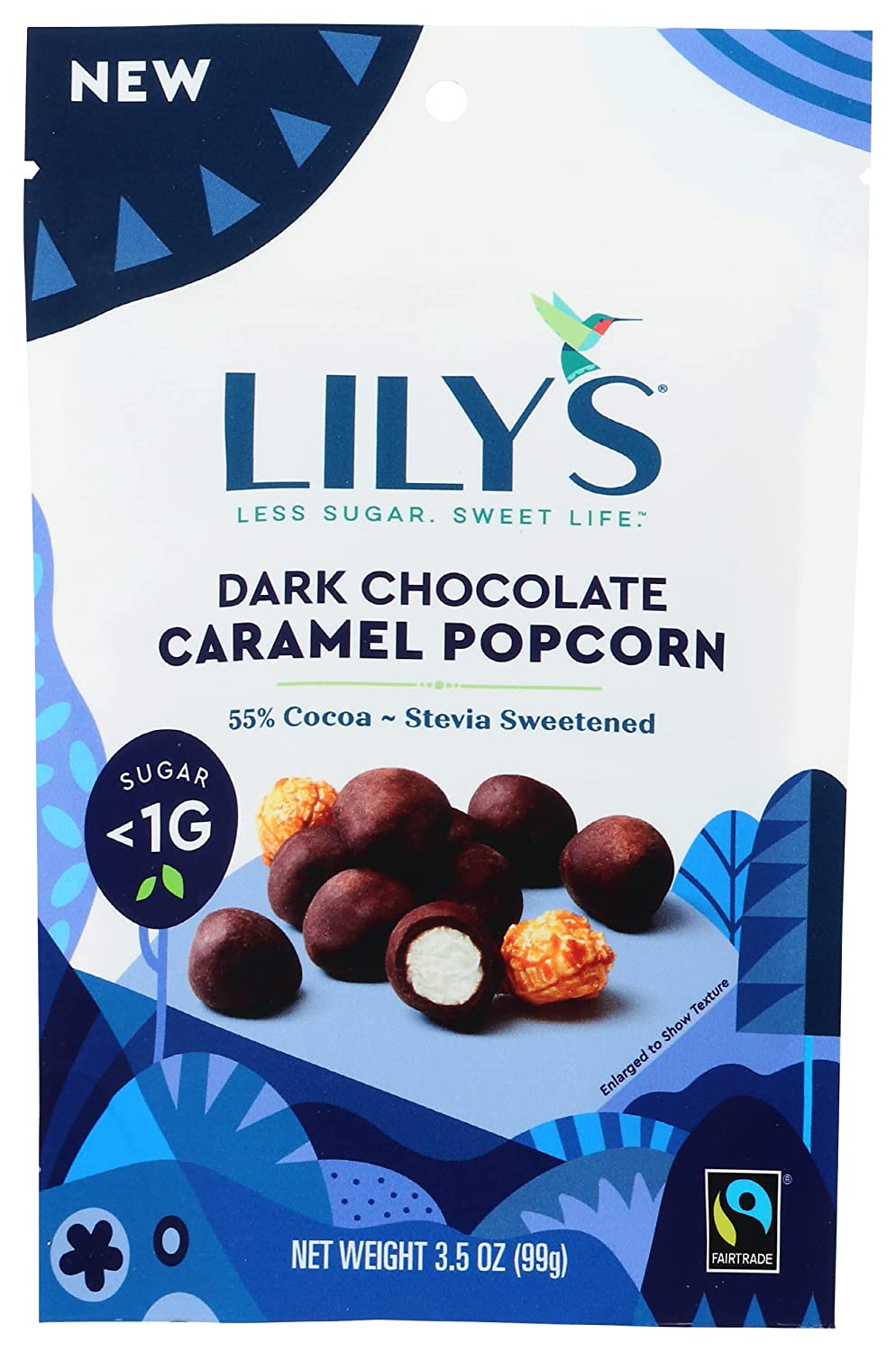 Lily's Sweets, Dark Chocolate Caramel Popcorn, 3.5 Ounce