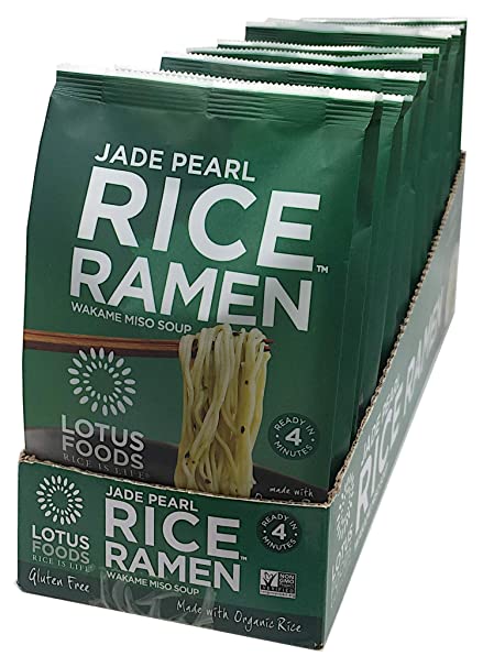 Lotus Foods Gourmet Jade Pearl Rice Ramen & Miso Soup, Gluten-Free, 2.8 Oz (Pack Of 10)