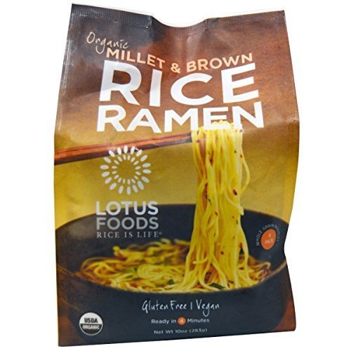 Lotus Foods Organic Millet and Brown Rice Ramen 4 Pack, 10 Oz (Pack of 6)