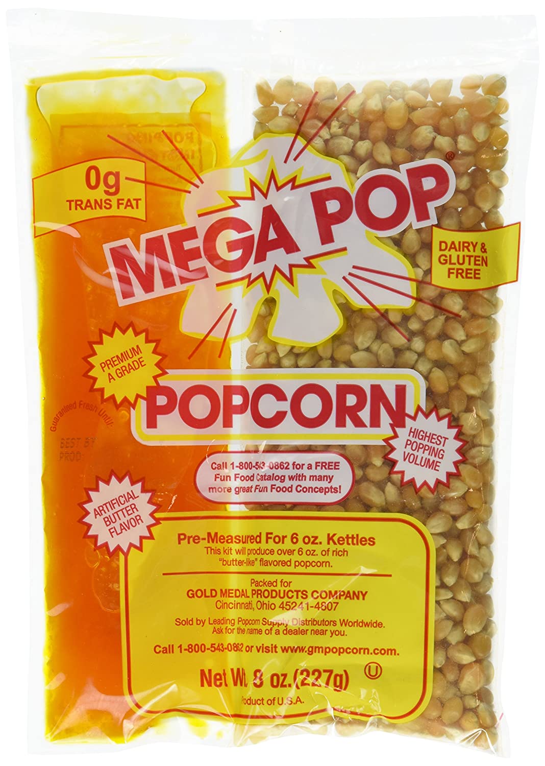 MEGA-POP 36 ct 8 oz. corn kit for 6 oz popper