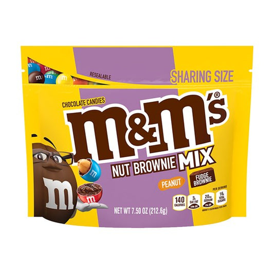 M&M’S NUT BROWNIE MIX 7.5 OZ BAG, SHARING SIZE