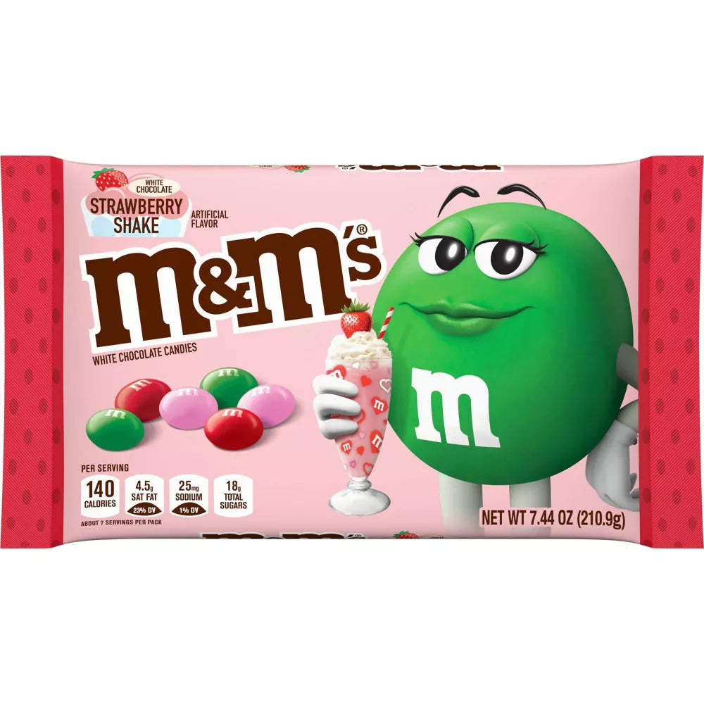M&M's Valentine's Strawberry Shake White Chocolates - 7.44oz