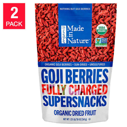Made in Nature USDA Organic Goji Berries 20 oz 2-pack