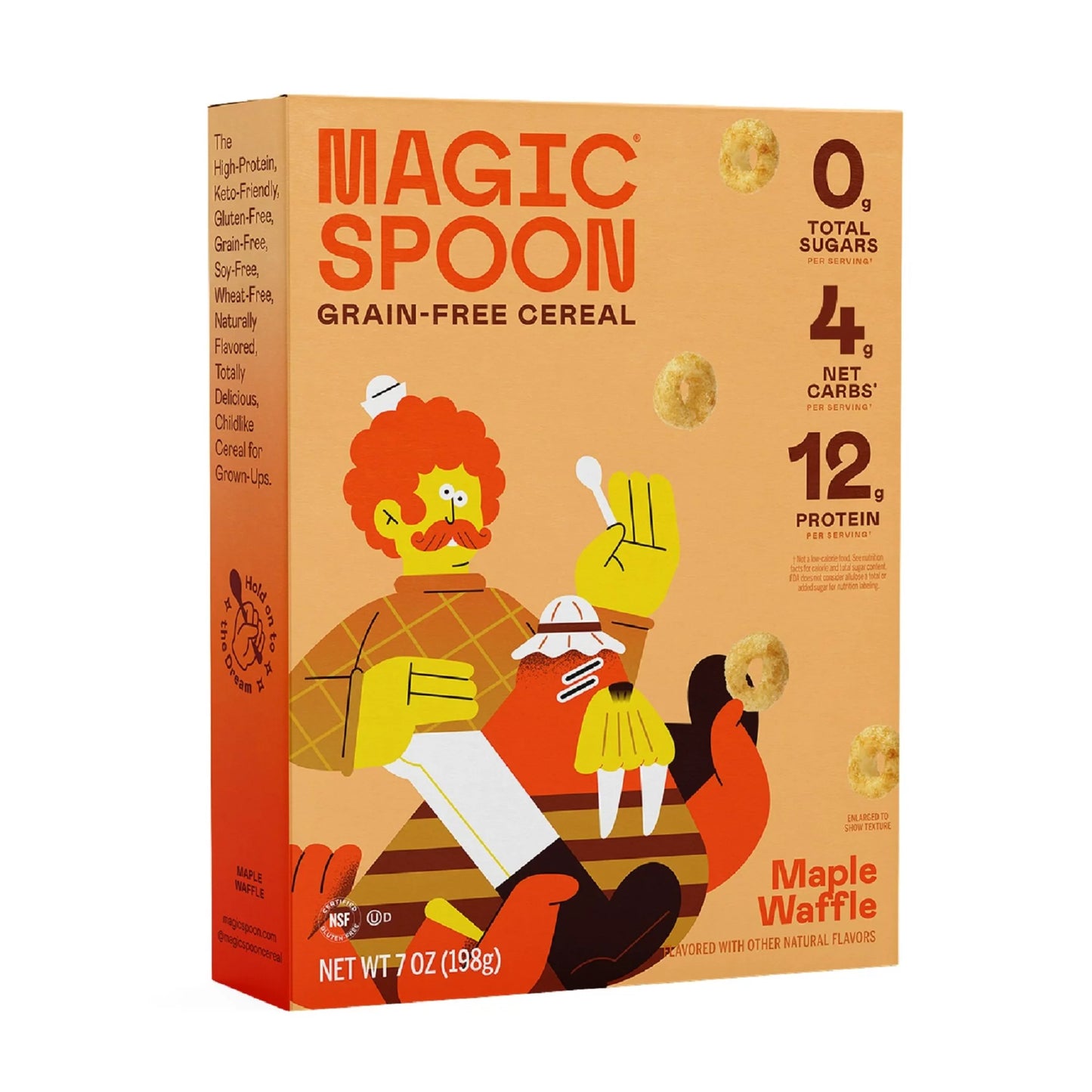 Magic Spoon Maple Waffle Grain-Free Breakfast Cereal, 7 oz Box