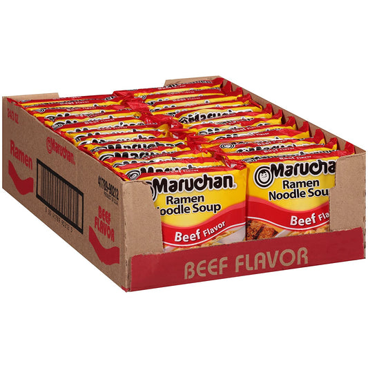 Maruchan Ramen Beef, 3 Ounce, Pack of 24