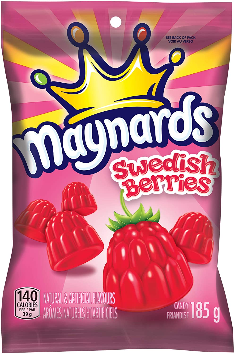 Maynards Swedish Berries Gummy Candy, Canada 185 Grams (Pack of 12)