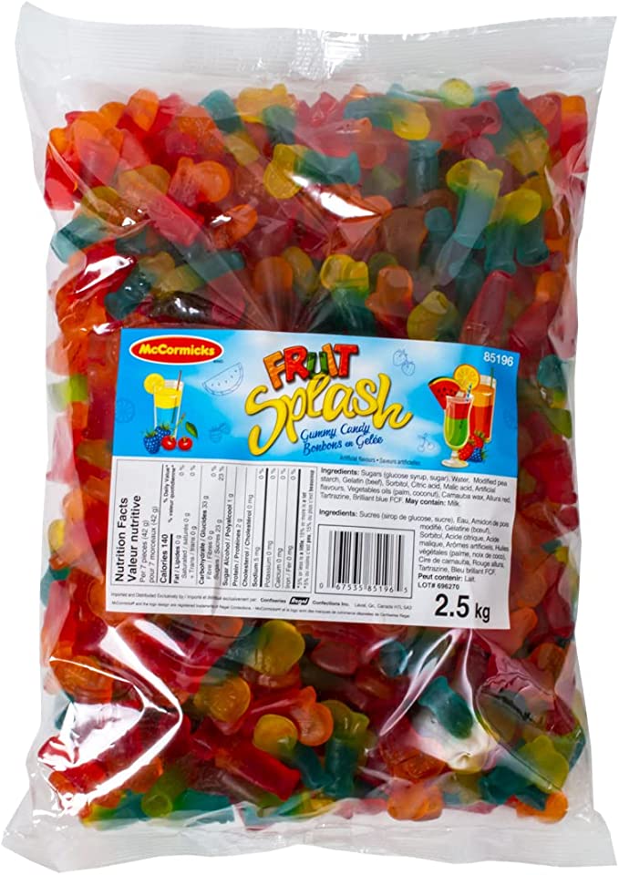 McCormicks Fruitsplash, Gummy Candies, Bulk Candy, 2.5 Kilogram