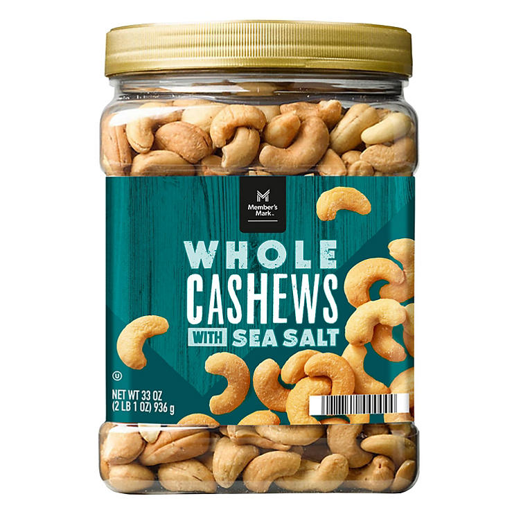 Member's Mark Roasted Whole Cashews with Sea Salt (33 oz.)