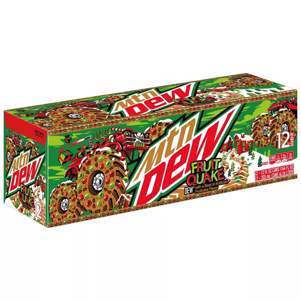 Mtn Dew Fruit Quake - 12pk/12 fl oz Cans - Limited Editon