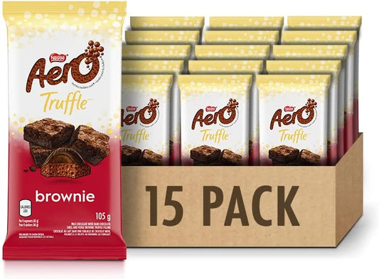 NESTLÉ AERO TRUFFLE Brownie, 105g x 15 Bars, Case Pack of 15