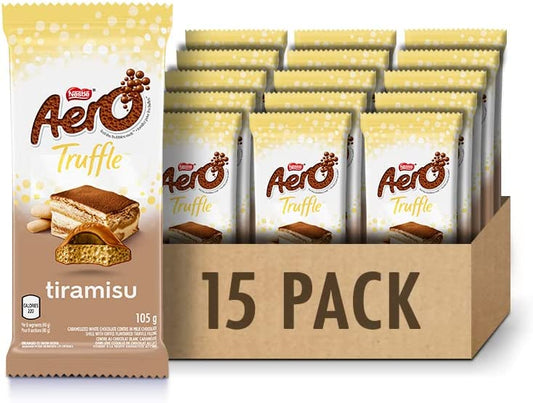NESTLÉ AERO TRUFFLE Tiramisu Milk Chocolate Bars, 105 g x 15 Bars