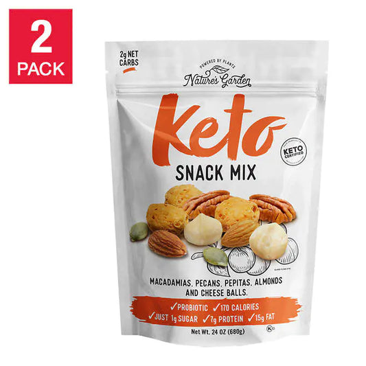 Nature's Garden Keto Snack Mix 24 oz 2-pack