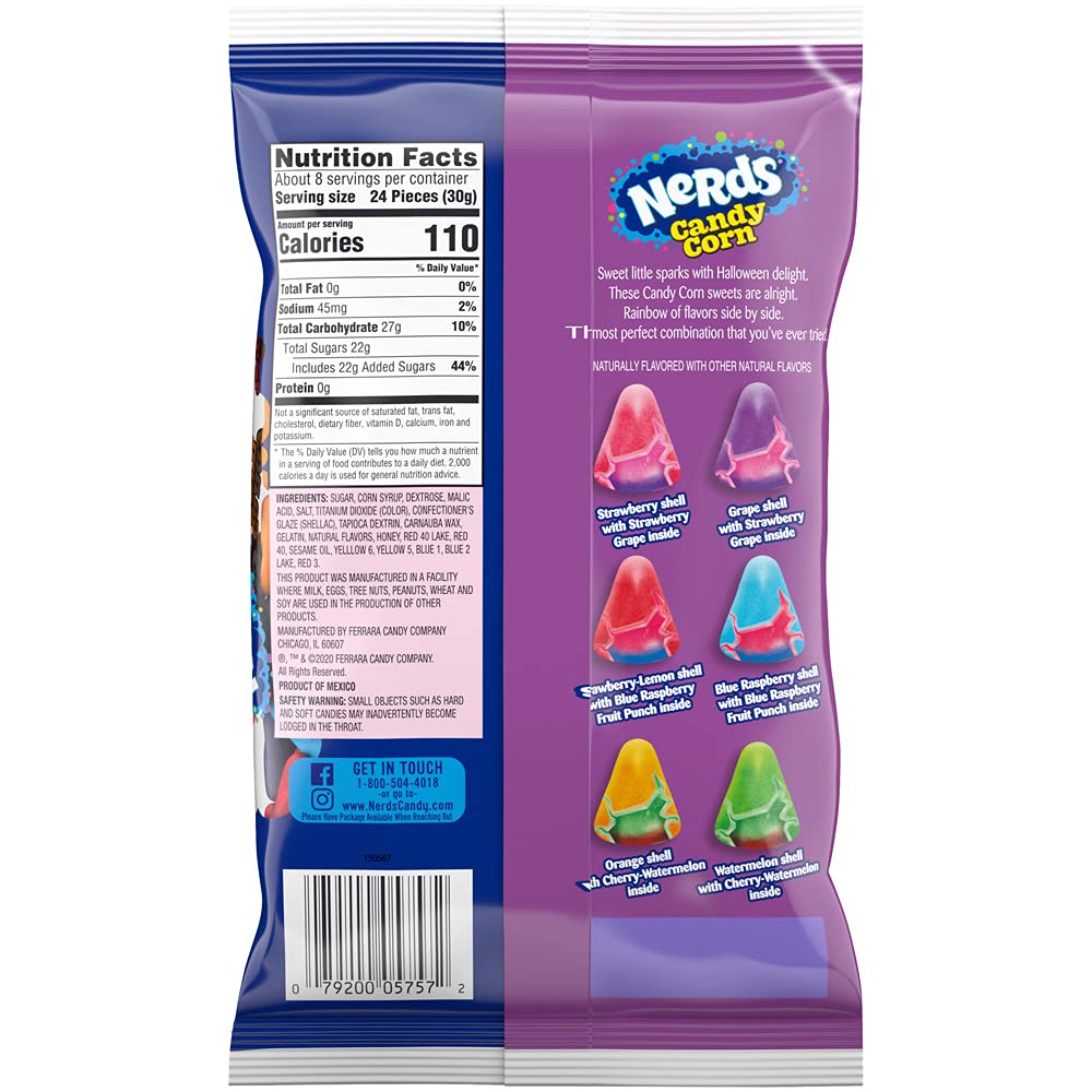 Nerds Halloween Fall Candy Corn  8 Oz - Limited Edition