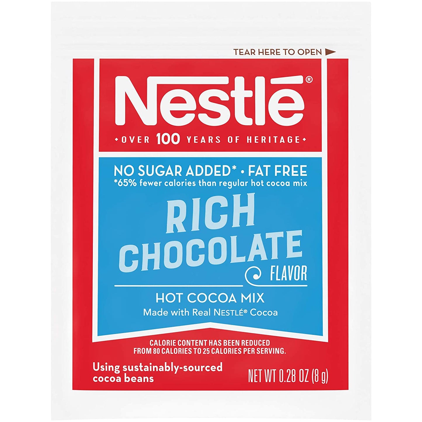 Nestle Sugar Free Hot Chocolate Packets, Hot Cocoa Mix, No Sugar Added and Fat Free, 30 Count (0.28 ounce Each)