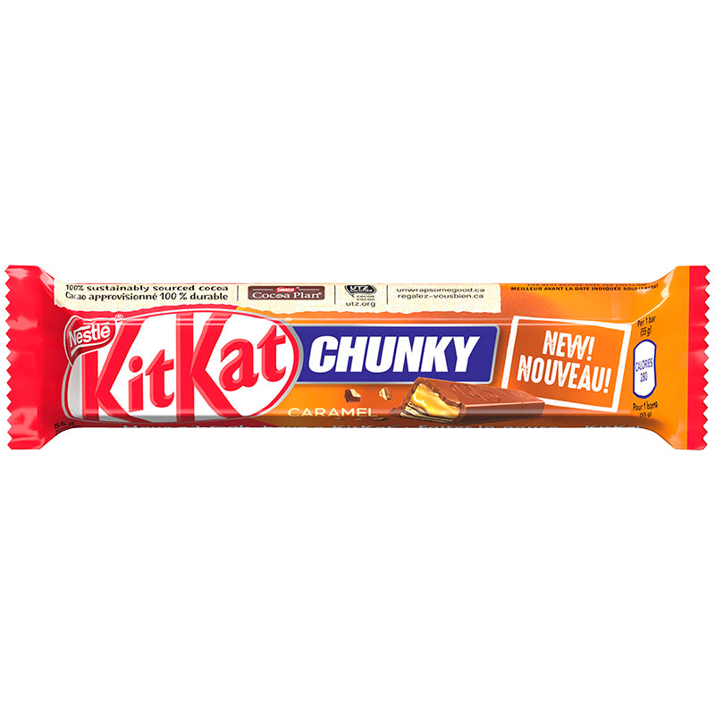 Nestle KitKat Chunky Caramel Wafer Bar - 55g - 36 pack