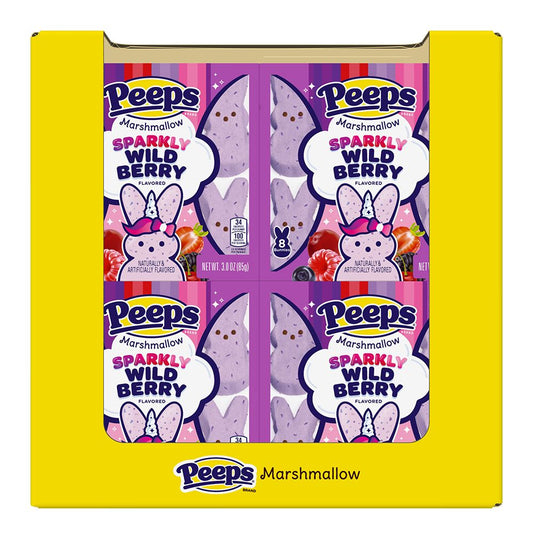 PEEPS® 8 CT. WILDBERRY FLAVORED MARSHMALLOW BUNNIES CASE