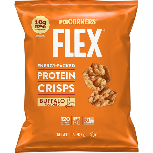 Popcorners Flex Protein Crisps, 1 Oz, Buffalo, 20 Count