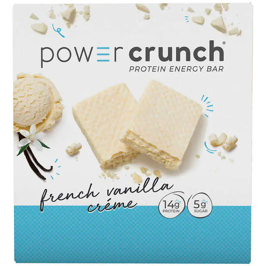Power Crunch Protein Energy Bar, French Vanilla, 1.4 oz, 12-count