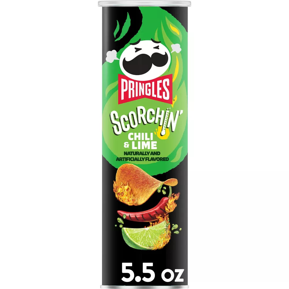Pringles Scorchin' Hot Chili & Lime Potato Crisps Chips - 5.5oz
