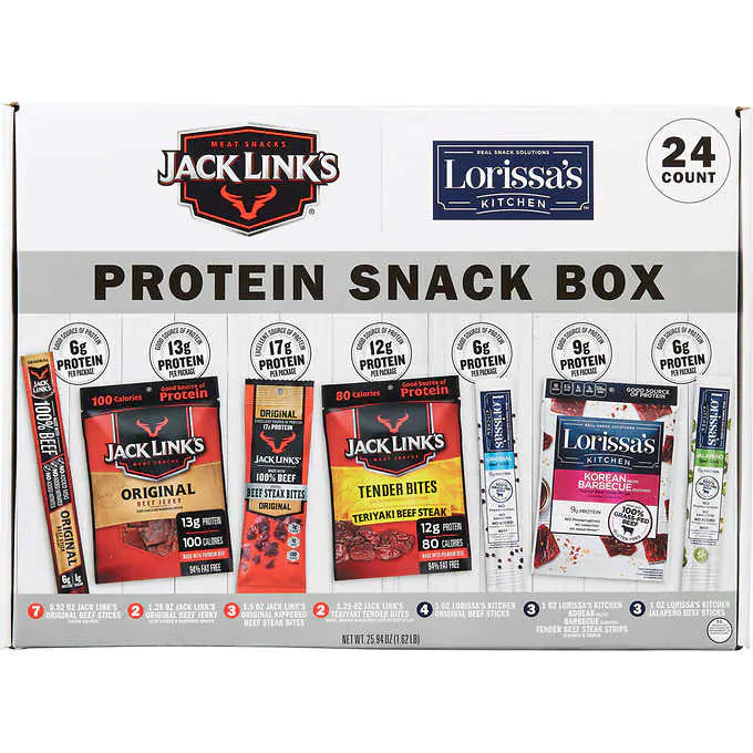 Protein Snack Box, Variety, 24-count, 25.94 oz