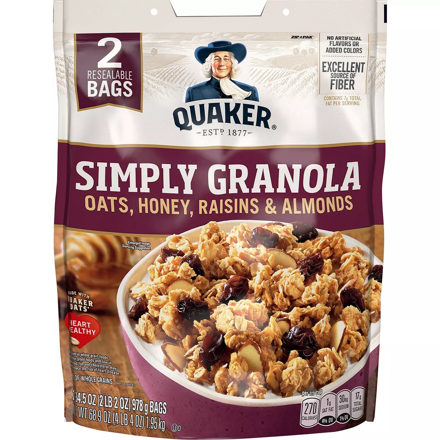 Quaker Simply Granola (34.5oz., 2 pack.) 4 Lbs