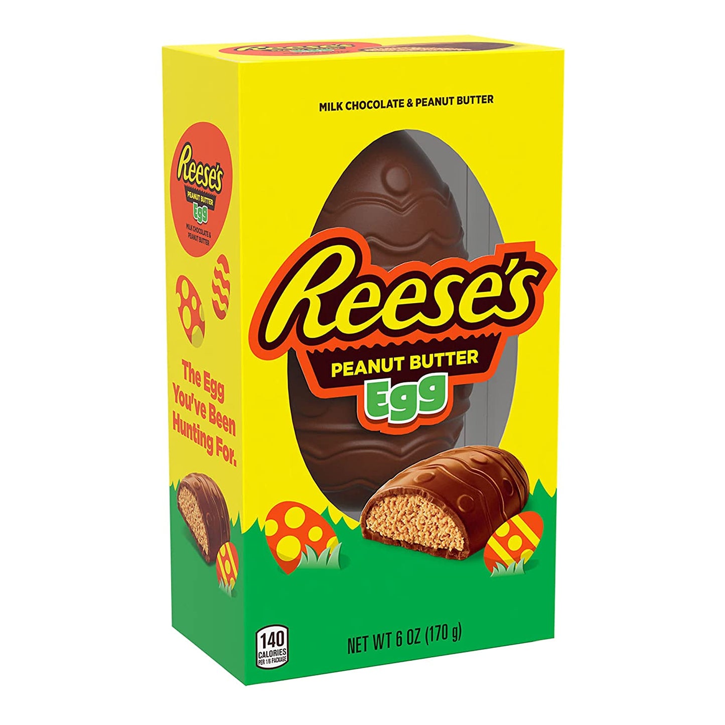 REESE'S Milk Chocolate and Peanut Butter Egg, Easter Candy, 6 oz Gift Boxes (6 Count)