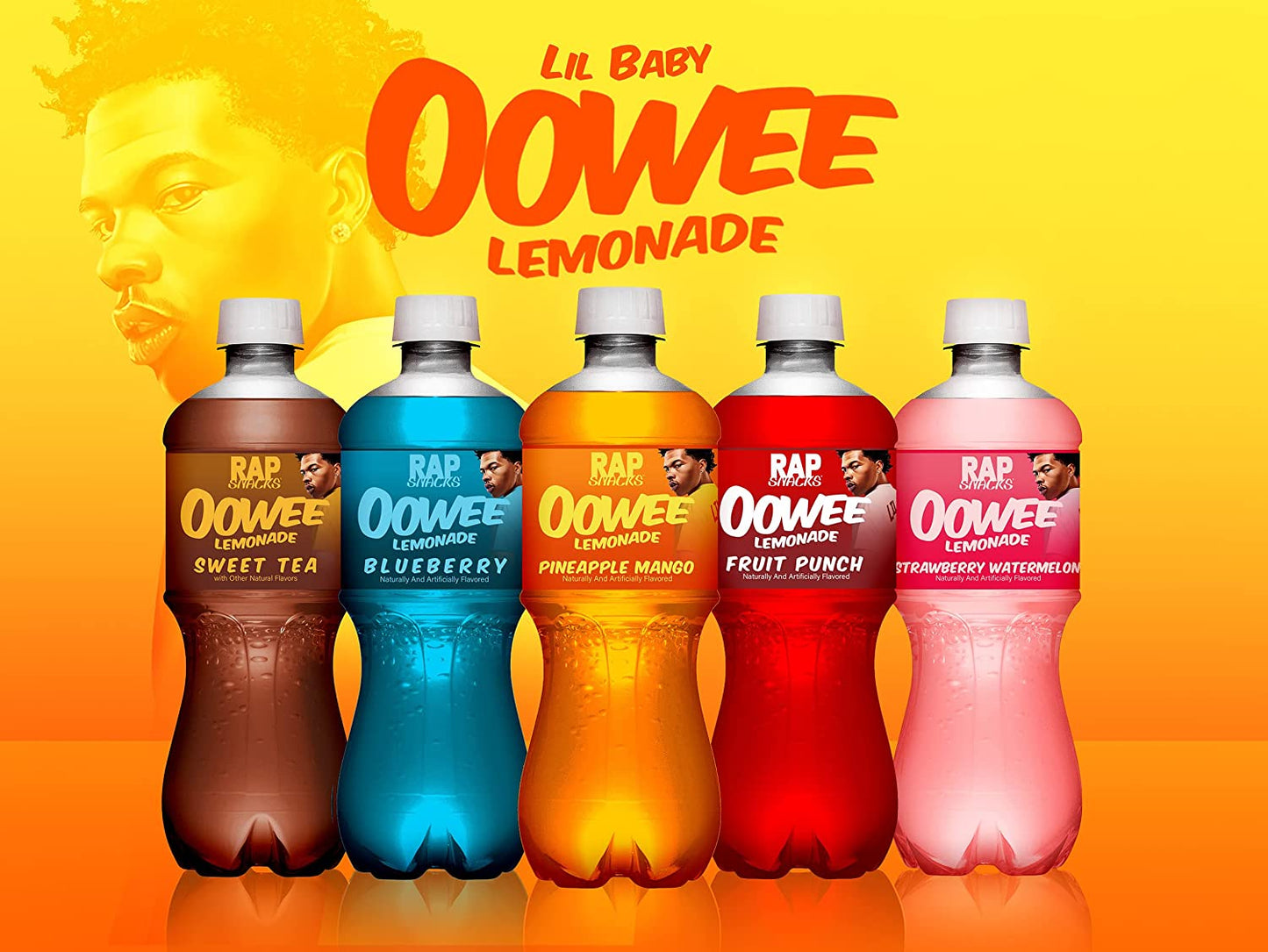 Rap Snacks Lil Baby Oowee Lemonades 20 Oz bottles Pack of 24 - 591 mL ...