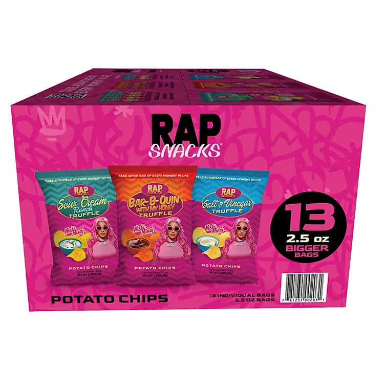 Rap Snacks Nicki Minaj Variety Pack Chips - Truffle (2.5 oz., 13 ct.) Exotic Rare Chips - LIMTIED EDITION - SOLD OUT