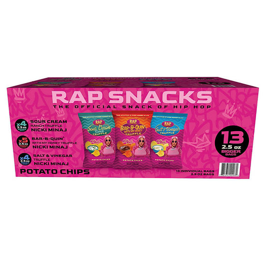 Rap Snacks Nicki Minaj Variety Pack Chips - Truffle (2.5 oz., 13 ct.) Exotic Rare Chips - LIMTIED EDITION - SOLD OUT