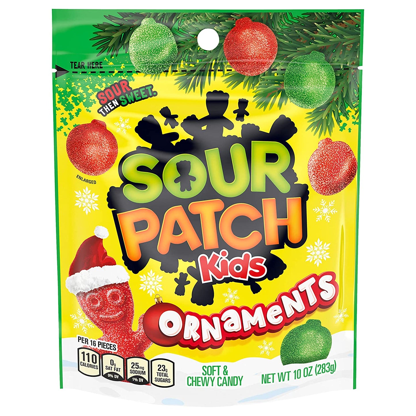 SOUR PATCH KIDS Ornament Holiday Candy, 12 - 10 oz Bags