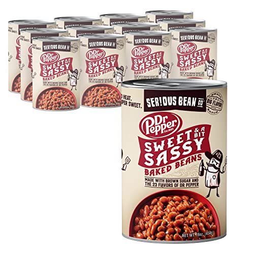 Serious Bean Co Sweet & Sassy Dr Pepper Baked Beans, Wholesale (2 lbs (908g) x 12 Pack)