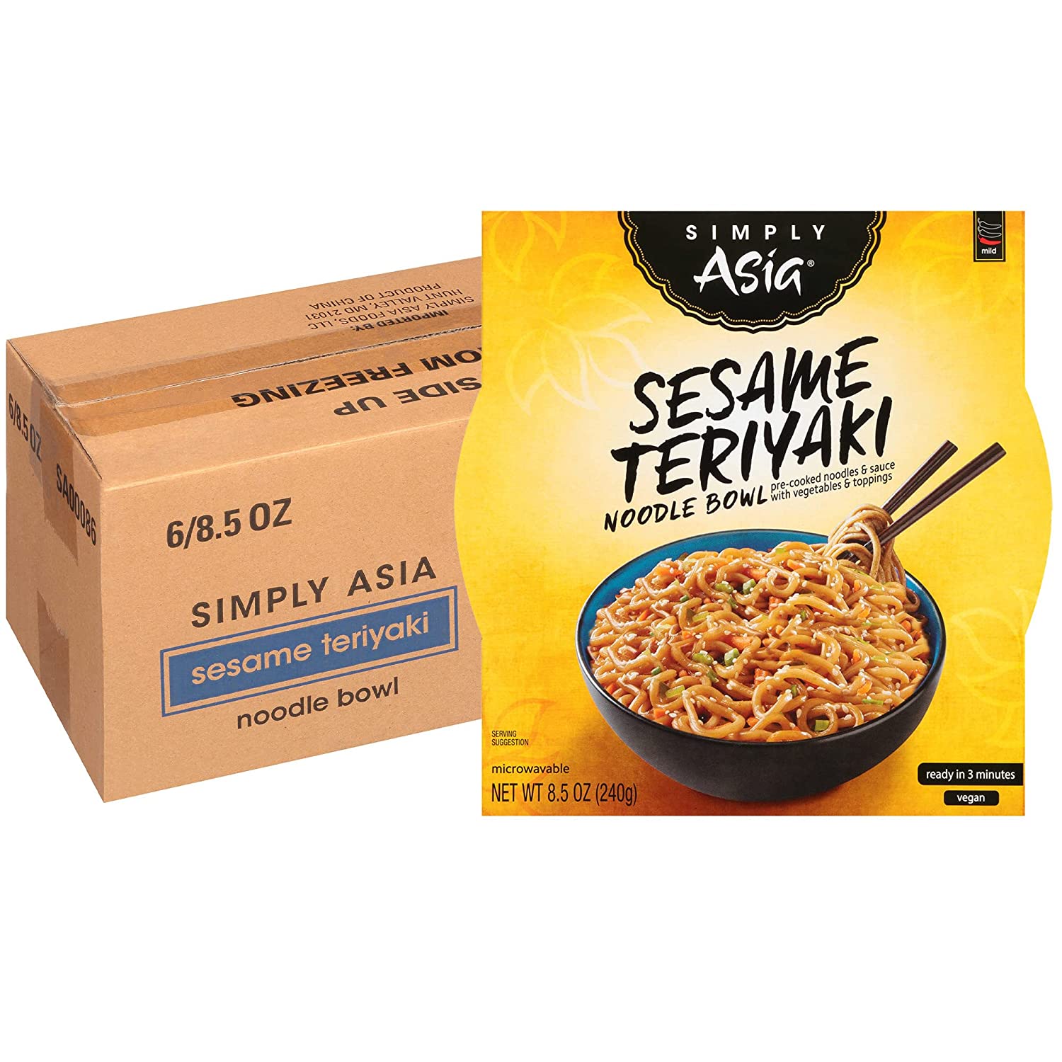 Simply Asia Sesame Teriyaki Noodle Bowl, 8.5 Oz (Pack Of 6 ...