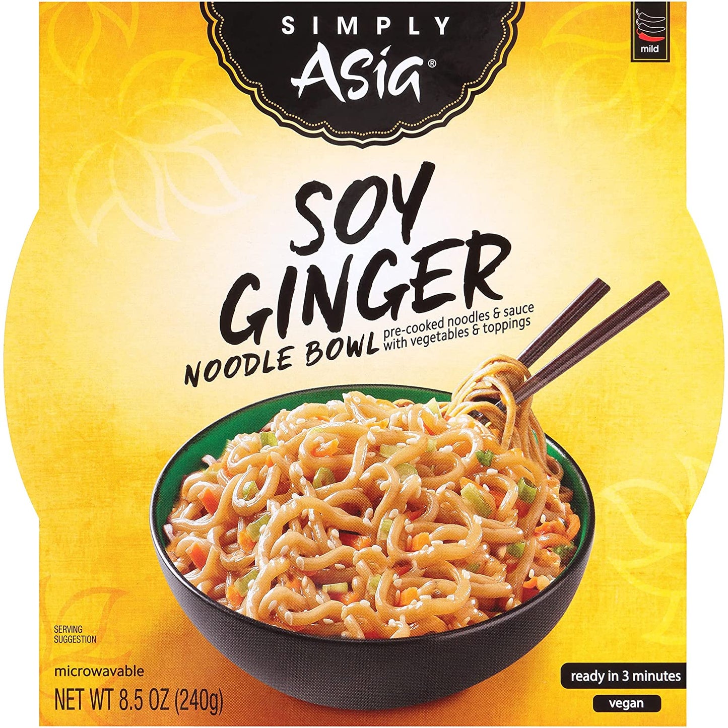 Simply Asia Soy Ginger Noodle Bowl, 8.5 oz (Pack of 6)
