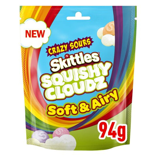 NEW Skittles Crazy Sours Squishy Clouds 94G - Wholesale