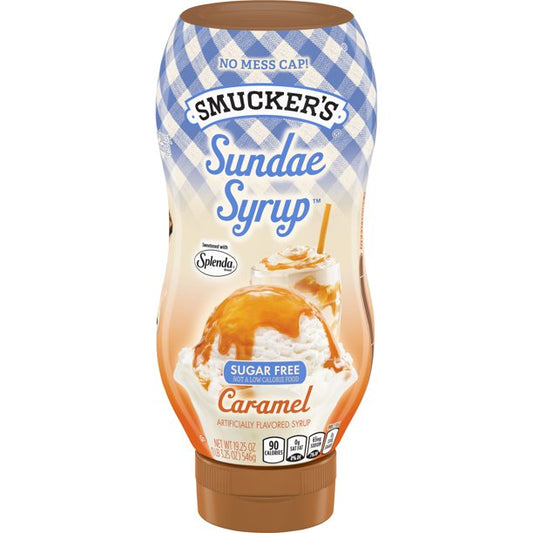 Smucker's Sundae Syrup Sugar Free Caramel Flavored Syrup, 1 LB 3 oz