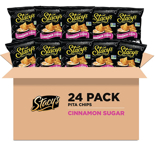 Stacy's Cinnamon Sugar Flavored Pita Chips, 1.5 Ounce (Pack of 24)