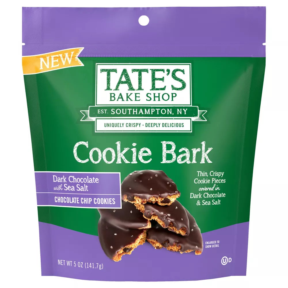 Tate's Bake Shop Cookie Bark Dark Chocolate with Sea Salt - 5oz