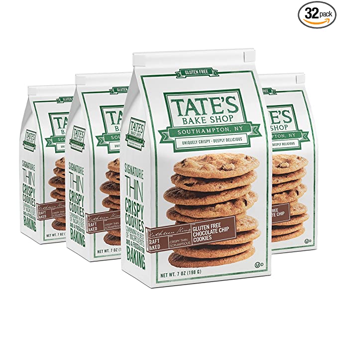 Tate's Bake Shop Gluten Free Chocolate Chip Cookies, Gluten Free Cookies, 4 - 7 oz Bags