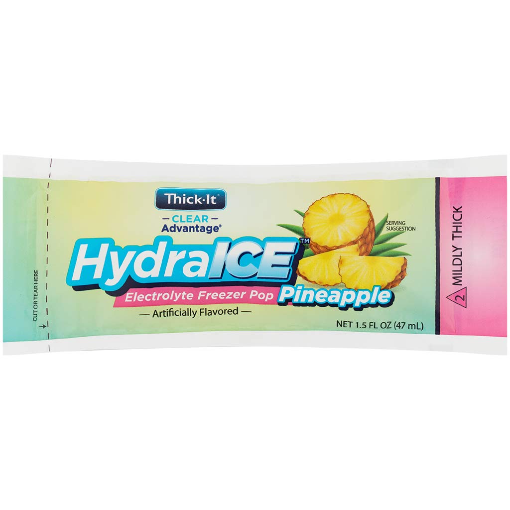 Thick-It Clear Advantage HydraICE Electrolyte Freezer Pops, Pineapple, 50 Count
